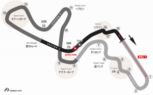 2025年F1第3戦日本GPの開催地である鈴鹿サーキットコース図
