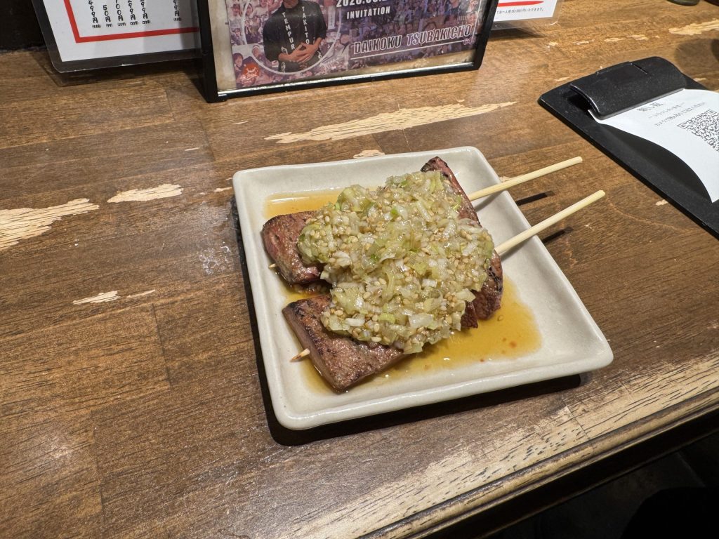 大黒屋椿町店のレバテキ