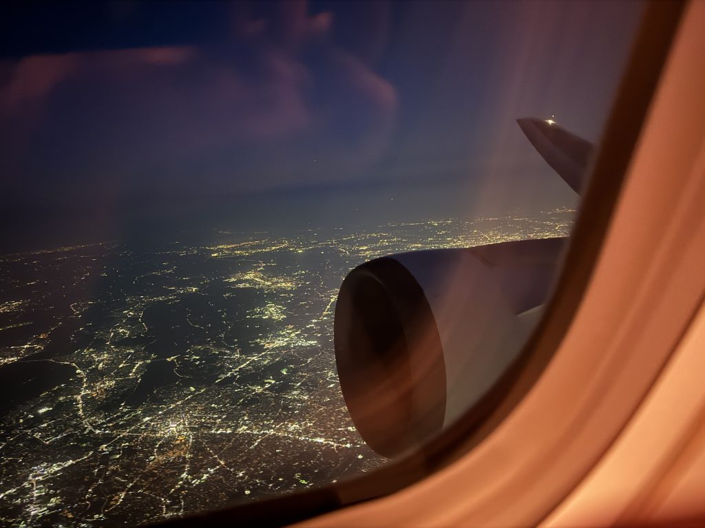 飛行機内からの眺望